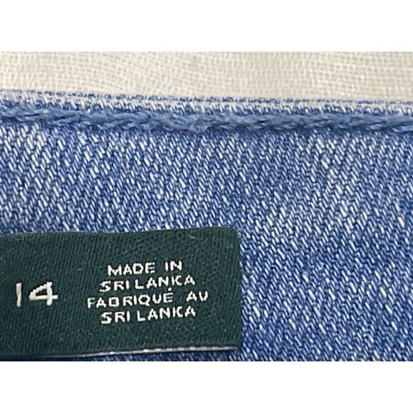Lauren Ralph Lauren Jeans Women Size 14 Blue Cotton Denim Mid Rise Outdoor Pant - Picture 6 of 9